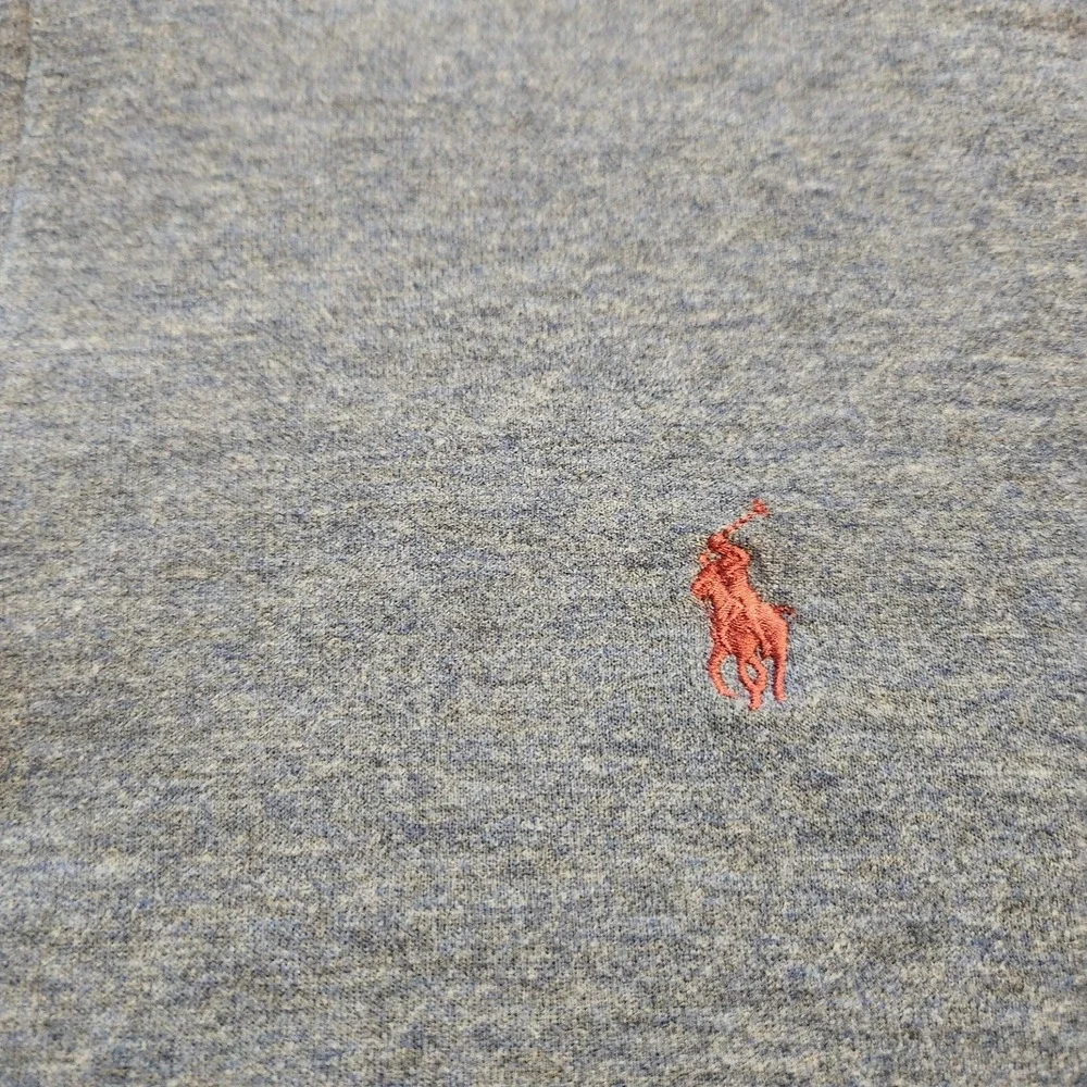 Polo Ralph Lauren Heather Blue Quarter Zip Pullover Size Large Red Pony Jersey